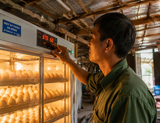 nhiệt độ ấp trứng vịt