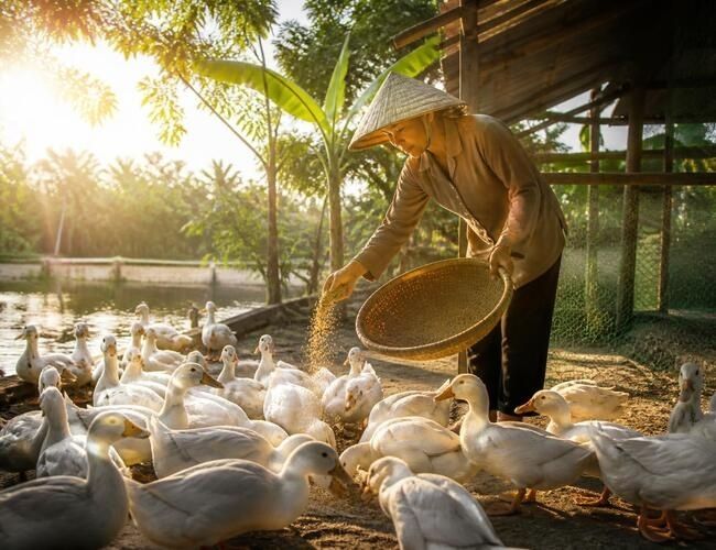 thức ăn cho vịt